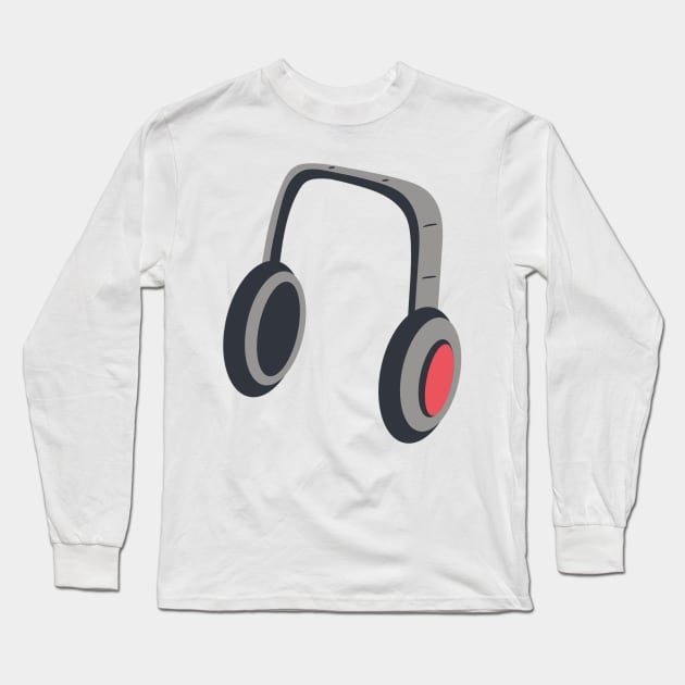 Music Headphones Long Sleeve T-Shirt by MajorCompany